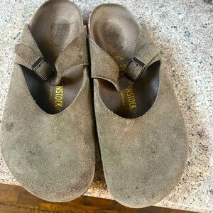 Birkenstock suede clogs